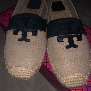 NEW!! Tory Burch weston espadrille canvas